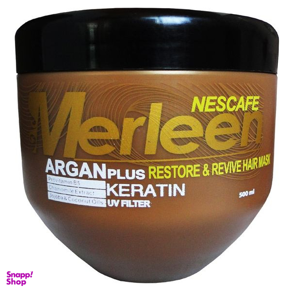ماسک احیا کننده موی آسیب دیده و رنگ شده مرلین مدل Restore And Revive حجم 500 میلی لیتر