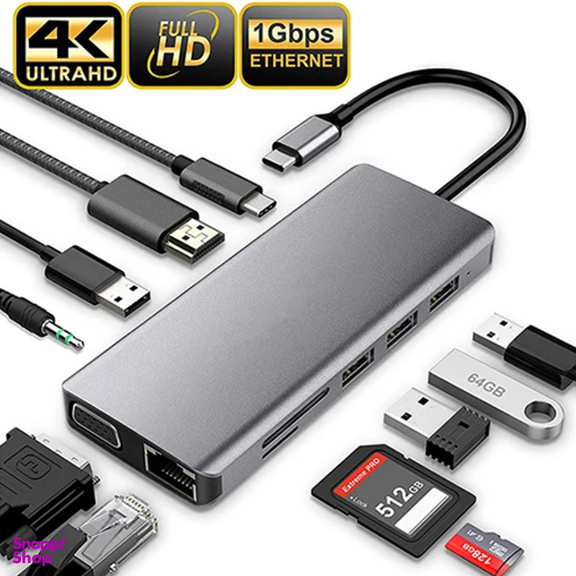 هاب 11 پورت USB-C پاورولوژی مدل P11CHBGY