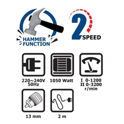 دریل چکشی کنزاکس مدل KID-1105