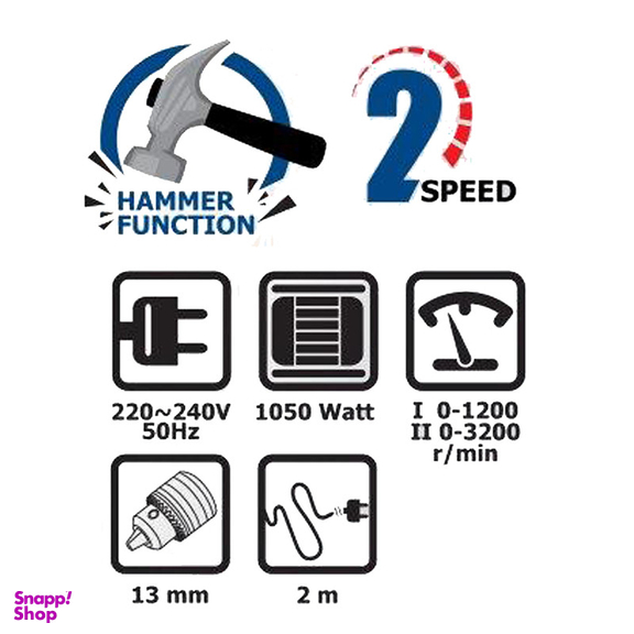 دریل چکشی کنزاکس مدل KID-1105