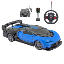 ماشین بازی کنترلی ناب سل مدل بوگاتی شارژی پدال دار فرمانی همراه با چراغ راهنمایی Lamborghini