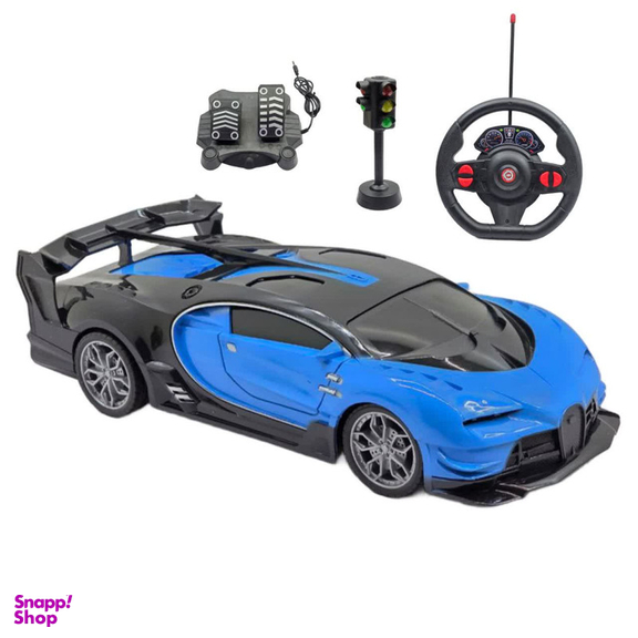 ماشین بازی کنترلی ناب سل مدل بوگاتی شارژی پدال دار فرمانی همراه با چراغ راهنمایی Lamborghini