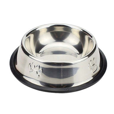 ظرف آب و غذای حیوانات مدل استیل طرح پنجه