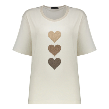 تیشرت آستین کوتاه زنانه باینت مدل 2261797 رنگ کرم