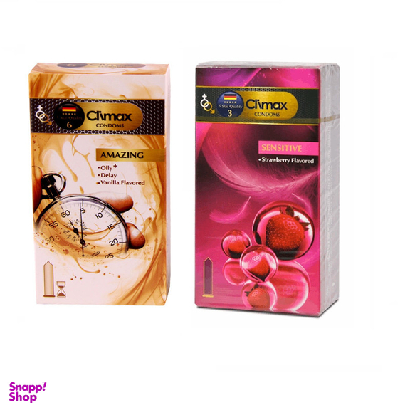 کاندوم کلایمکس مدل AMAZING بسته 12 عددی به همراه کاندوم کلایمکس مدل Sensitive بسته 12 عددی