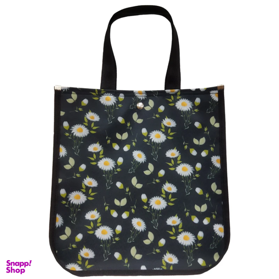 ساک دستی زنانه مدل دکمه ای طرح بابونه کد 02