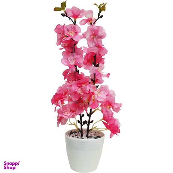 گلدان به همراه گل مصنوعی مدل بهاری