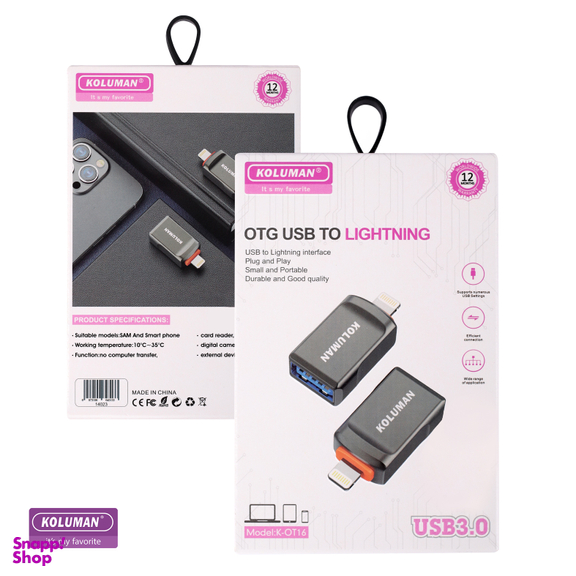 مبدل USB به لایتنینگ کلومن مدل K-OT16