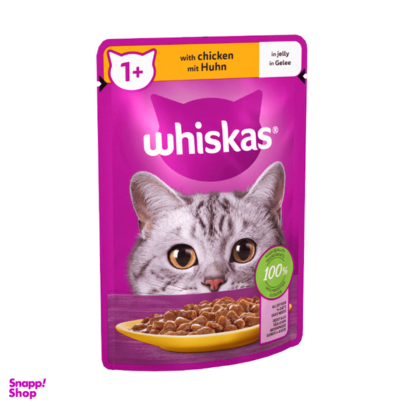 پوچ گربه ویسکاس مدل Chicken وزن 85 گرم بسته 4 عددی