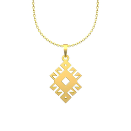 گردنبند طلا 18 عیار زنانه مدوپد مدل هندسی کد F3-1-1279