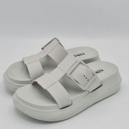 صندل زنانه نیکتا مدل سگک دار کد 503 رنگ خاکستری