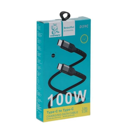 کابل دیتا 100 وات Type-C دنمن مدل D59C طول 1 متر