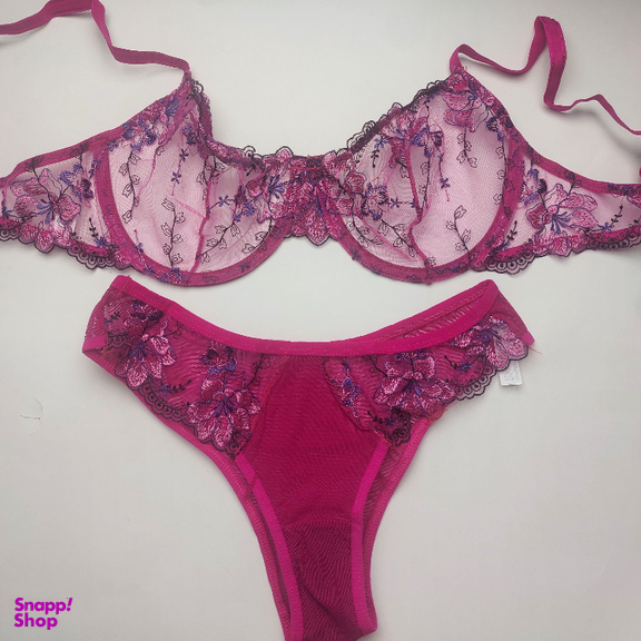 ست سوتین و شورت زنانه نوشه پوش کد 88932 رنگ بنفش