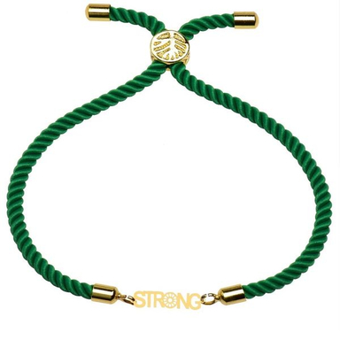 دستبند طلا 18 عیار دخترانه شمیم گلد گالری مدل strong 664