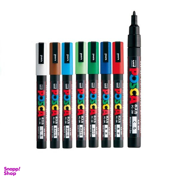 ماژیک یونی بال پوسکا مدل uni ball posca marker pc-3m بسته 8 عددی