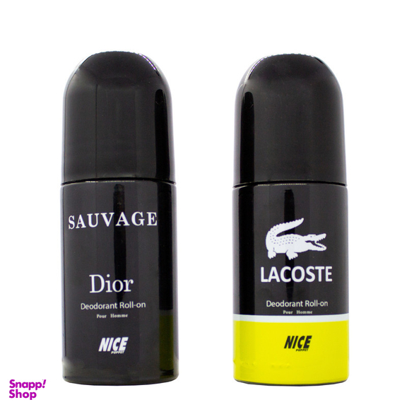 رول ضد تعریق مردانه نایس پاپت مدل savage Dior حجم 60 میلی لیتر به همراه رول ضد تعریق مردانه مدل Lacoste حجم 60 میلی لیتر