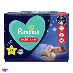 پوشک شب کودک پمپرز مدل Dry Night سایز 5 بسته 35 عددی