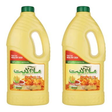 روغن ذرت سرخ کردنی مازولایت وزن 1350 گرم بسته 2 عددی