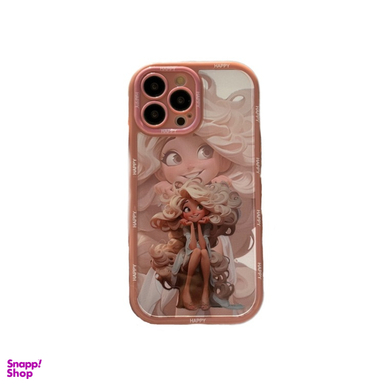 قاب گوشی موبایل مدل Happy Blonde Girl کد C1635 مناسب اپل iPhone 13 Pro Max