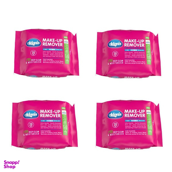 دستمال مرطوب آدونیس مدل 003 چهار بسته 20 عددی