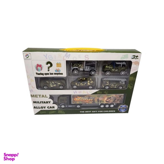 اسباب بازی ماشین فلزی مدل ارتشی متال کد 8526 مجموعه 6 عددی