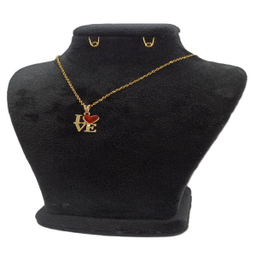 پلاک گردنبند طلا 18 عیار زنانه مدل Love کد S06