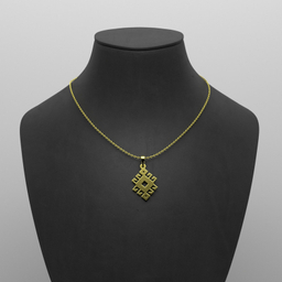 گردنبند طلا 18 عیار زنانه مدوپد مدل هندسی کد F3-1-1279
