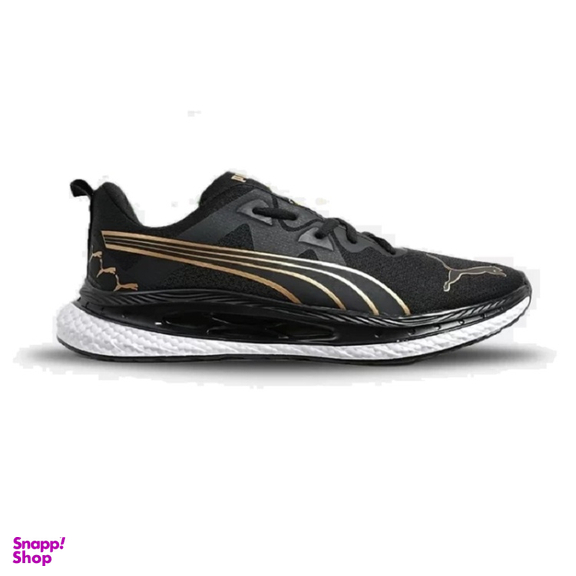 کفش ورزشی مردانه و زنانه طرح PUMA مدل 4532 رنگ مشکی طلایی