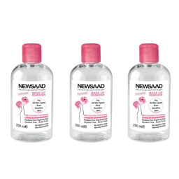 محلول پاک‌ کننده آرایش صورت نیوساد مدل PreBiotic حجم 250 میلی‌ لیتر مجموعه 3 عددی