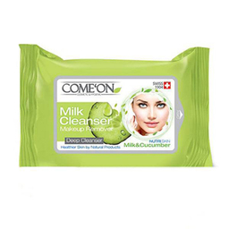 دستمال مرطوب کامان مدل Milk Cleanser بسته 20 عددی