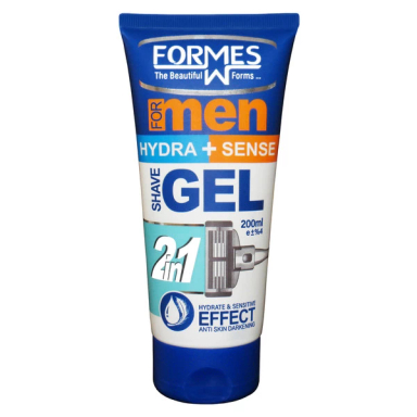 ژل اصلاح  خنک‌ کننده فورمس مدل HYDRA + SENSE حجم 200 میلی‌ لیتر