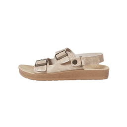 صندل زنانه ال سی وایکیکی مدل فول طبی استپ دار رنگ کرم