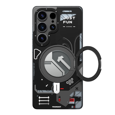 کاور گوشی موبایل یانگ کیت مدل 01-Cyberpunk 360 Spin Magnetic Stand Case مناسب سامسونگ Galaxy S25 Ultra