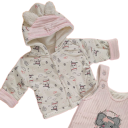 کاپشن نوزاد طرح فیل کد 222 رنگ صورتی