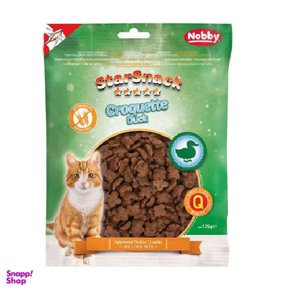 تشویقی گربه نوبی مدل اسنک طعم اردک وزن 125 گرم