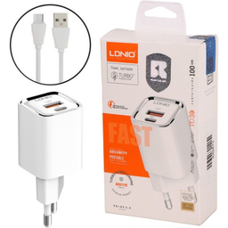 شارژر دیواری گوشی موبایل الدینیو مدل A2317C به همراه کابل USB-C
