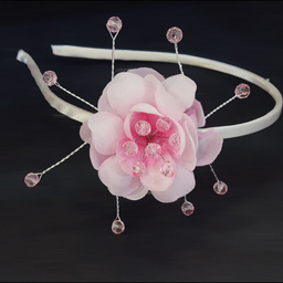 تل مو دخترانه مدل تک گل کریستالی کد VS-T1GKSS