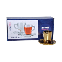 فنجان و نعلبکی کاوه مدل MARSHALL بسته 12 عددی