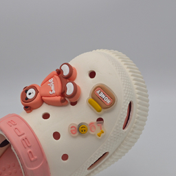 صندل بچگانه پاپا مدل کراکس کد 51649 رنگ کرم صورتی