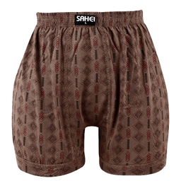 شورت مردانه ساحل مدل پادار چاپی کد 266 بسته 6 عددی