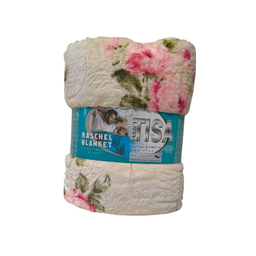 پتو دو نفره سفری تیسا مدل گلدار کد CHL2 سایز 200×220 سانتی متر