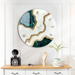 ساعت دیواری دست ساز رزین مدل مرمر کد CL01