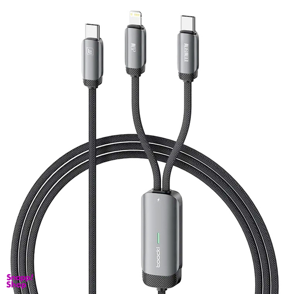 کابل تبدیل USB-C به USB-C/Lightning توکی مدل TXCYL-BS0G طول 1.2 متر