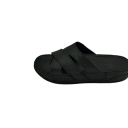 صندل طبی مردانه چرم ریباری مدل H101 رنگ مشکی