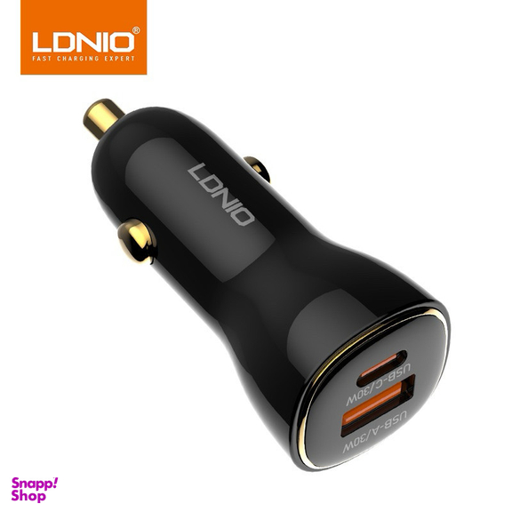 شارژر فندکی 60 وات الدینیو مدل C103 به همراه کابل USB-C
