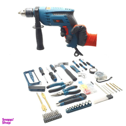 دریل چکشی باس مدل BS-5835 مجموعه 100 عددی