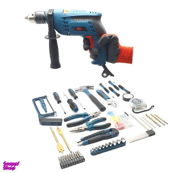 دریل چکشی باس مدل BS-5835 مجموعه 100 عددی