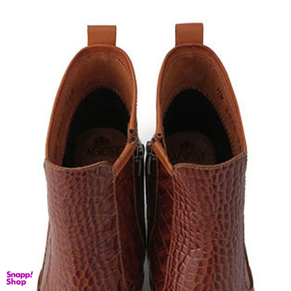 بوت زنانه چرم آگوست مدل 117002 CROCO B