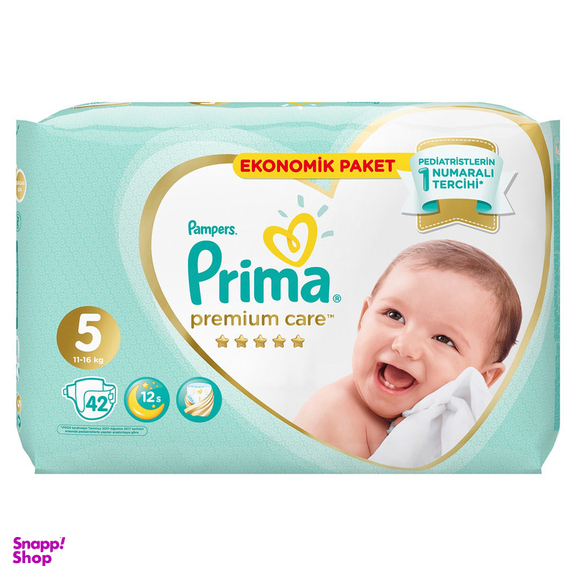 پوشک پریما مدل Sh896 سایز 5 بسته 42 عددی