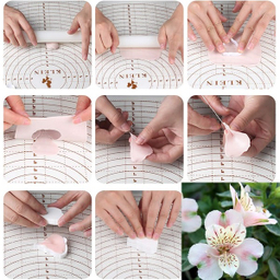 ست کاتر و وینر فوندانت به گز مدل گل آلسترومریا مجموعه 6 عددی